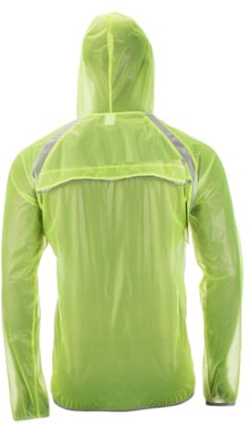 TOGEVAL Men's Women's Cycling Raincoat Lightweight Rain Gear Outdoor Rain Poncho Reflective Stripes