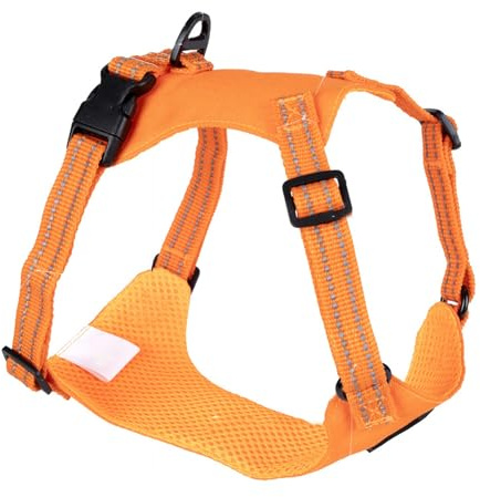 Gilet per animali domestici regolabile senza strozzatore, gilet per cani guinzaglio riflettente multifunzionale per avventure all'aria aperta, grande imbracatura per cuccioli, (M)