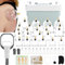 Lot de 24 ventouses en verre avec pompe à vide, de qualité supérieure, avec aimants, kit de ventouses sous vide, pour tout le corps, auto-traitement, massage pour les maux de dos