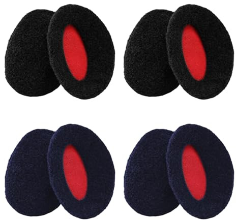 SAIIURV 4 Paar Earbags Ohrenwärmer Damen Herren, Winter Ohrenwärmer Flaumig Ohrwärmer Gefüttert, Warme Ohrenschützer Schutz vor Wind Kälte