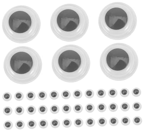iplusmile 500pezzi Occhi Mobili in Autoadesivi Occhi Mobili per Bambole Adesivi Rotondi Adesivi Fai da Te Materiali per Creazione di Piccoli Autoadesivi