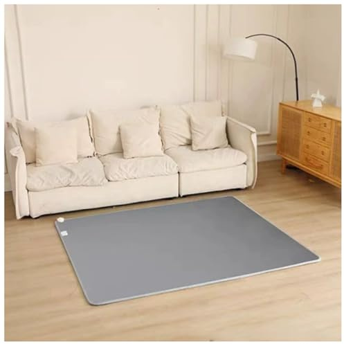 Tappeto riscaldato al grafene, Tappetino riscaldato, Tappeto riscaldato Elettrico con Temperatura Regolabile e Timer da 12 Ore, per Yoga al Chiuso, sotto la scrivania,F,50x80cm