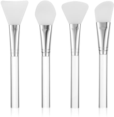 4 pinceles de silicona para mascarillas, aplicador de mascarillas, pinceles mixtos, aplicador de mascarillas, aplicador de máscara de barro de silicona, aplicador para máscaras faciales, máscaras de