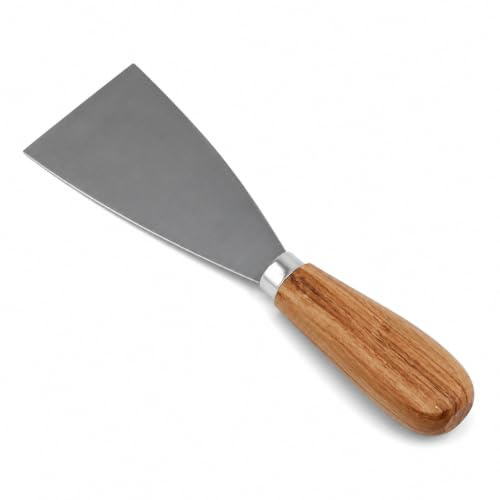 SiaBiced Spatola per Stucco con Manico in Legno Flessibile in Acciaio al Carbonio, Utensile Fai da Te per Pittura e Cartongesso, 2 pollici