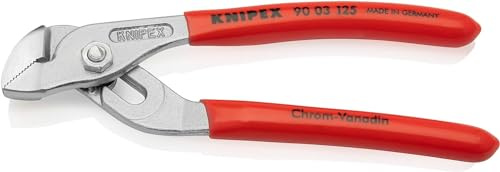 KNIPEX Mini-Wasserpumpenzange | Rohrzange, klein, mit Rillengelenk, Chrom-Vanadium, Rostschutz verchromt, 125 mm, 90 03 125