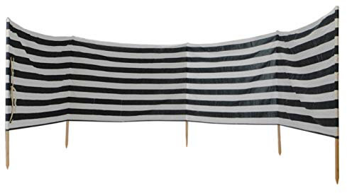 Idena Beach Wind Screen/Windschutz 5 x 0.80 m (1x, blau/weiß, 1)