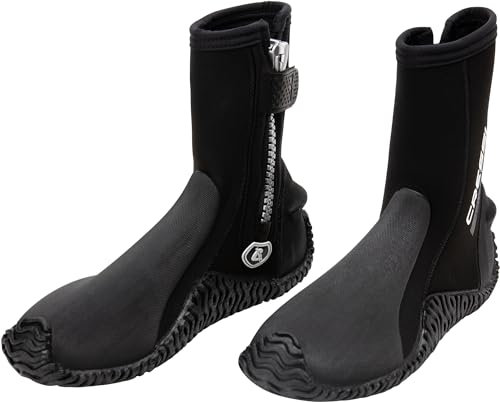 Cressi Unisex-Adult Korsor Semi-Rigid Sole Boots 3mm Stiefel mit halbstarrer Sohle zum Tauchen, Schwarz, M