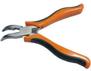 Pinza per elettronica becchi 1/2 tondi piegati