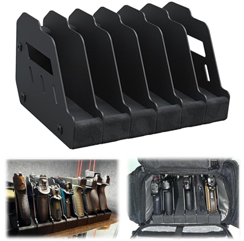 ANTREEMAG Gun Rack for Pistol, Soft Foam Pistol Holder for Gun Safe, Cabinet, Storage, Handgun Stand Organizer Accessories with 6 Gun Slots