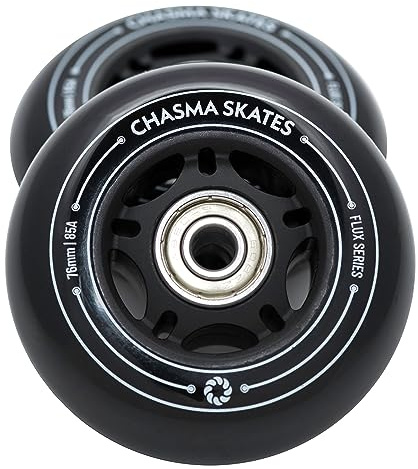 Flux 2 76mm RipStik Wheels 85A for Ripsurf Caster Board, RipStik Wave Board, or Crazy Cart Wheels Replacement, 2 Pack with Bearings