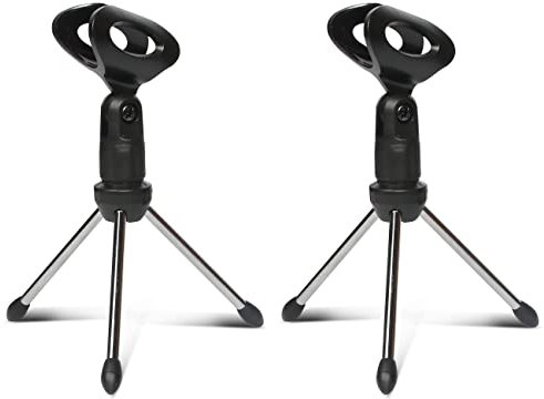 Depusheng soporte micrófono de escritorio trípodes para micrófonos ajustables(2 piezas)