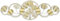QHENS Wanddeko Ginkgo Gold, Wanddeko Metall Groß, Wand deko Wohnzimmer für Home Wall Art Dekoration, 3D wanddekoration Gingko, Blatt Einstellbar, 128x43CM