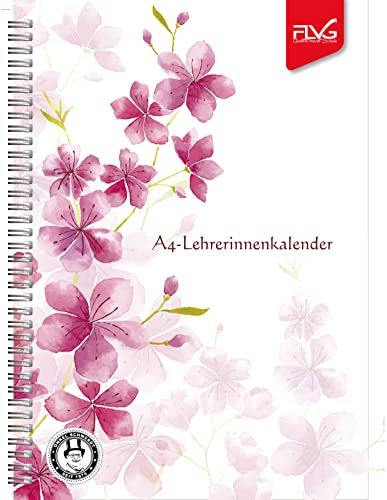 A4 Lehrerkalender FLVG 2025/2026 Lehrer Kalender A4 Sonderedition Kirschblüten Onkel Schwerdt