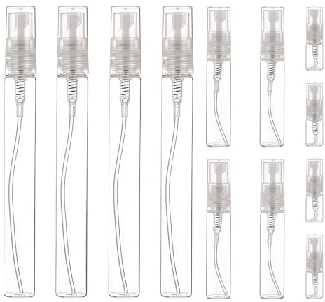 LBJFYHJN Lot de 12 vaporisateurs de parfum pour les déplacements, mini flacons pulvérisateurs pour un transport facile et un voyage en plein air, vaporisateurs de parfum rechargeables (2 ml, 5 ml, 10