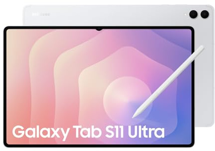 Samsung Galaxy Tab S11 Ultra, AI Tablet, Wi-Fi, Light Design, Multi-Modal AI Tools, DeX Connect, 256GB Storage, 12GB Memory, Long Battery Life, Silver, 3 Year Extended Warranty (UK Version)