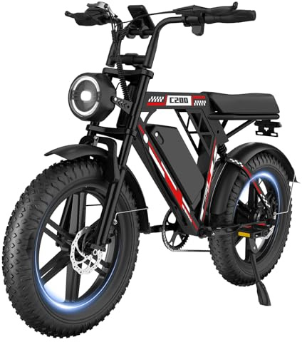 HiQiS Bicicletta Elettrica Adulti, 48V 17.5AH/15AH Batteria Rimovibile, Bici Elettrica 20 x 4.0 Fat Tire, 7 Velocità, Autonomia di 50-80 KM, Freni a Doppio Disco, Sospensione Completa