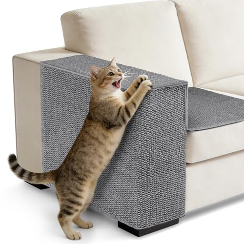 ENONCI Protector de sofá rascador para Gatos, Protectores de Esquina y reposabrazos para Gatos, Protector de sofá de Muebles contra arañazos