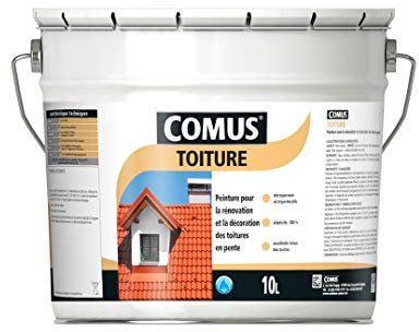 comus TOITURE - Gris ardoise 3L - Peinture décorative imperméable pour la rénovation des toitures