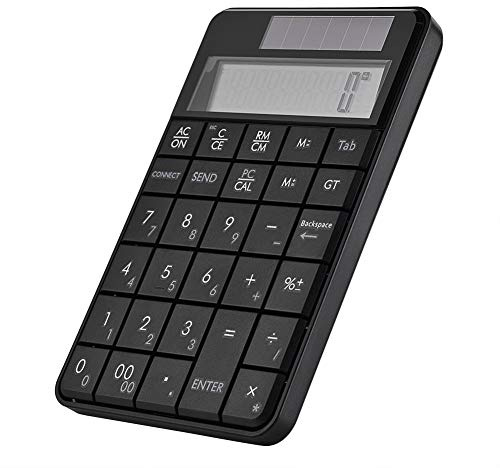 VBESTLIFE Mini 2.4G USB inalámbrico 2 en 1 Teclado numérico de 29 Teclas, Teclado y calculadora con Pantalla LCD para Oficina, Compatible con XP/Vista / 7/8/10, Mac OS 10.3.9 y Superior.