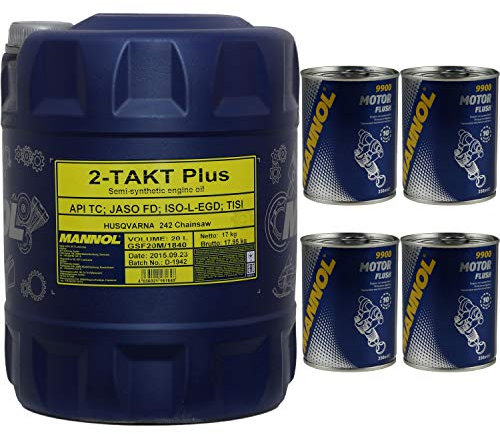 20L MANNOL 2-Takt Plus API TC Öl Motorradöl Bike Oil Motorspülung Motor Flush