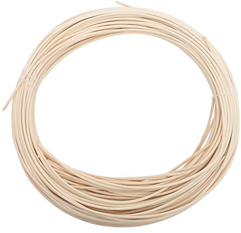 MAGICLULU Rattan Rohrrolle Natürlich 5mm ø Rattanstock Möbel Selbstgemacht Flechtmaterial Lampenschirm Stuhl Reparatur Zubehör