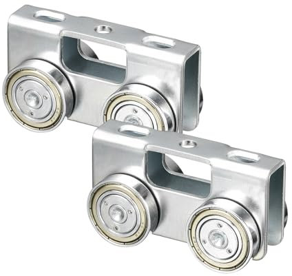 sourcing map 4 Wheel Trolley Assembly, Silent Load Trolley Assembly for 1-5/8 Wide and All 1-5/8 or Taller Strut Channel, 2 Pairs