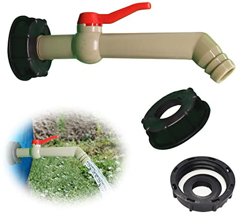 Zepitniy IBC Robinet Cuve 1000l（1Inch-25MM）Robinet de Sortie IBC Adaptateur de Réservoir de Robinet IBC pour Réservoir de Robinet IBC (DN40/50)