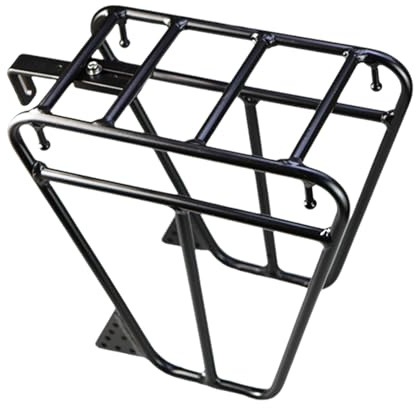 Teksome Porte-bagages avant pour vélo de montagne, porte-bagages avant facile à installer pour équipement de cyclisme, support pour une meilleure stabilité