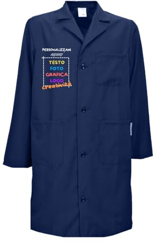 fratelliditalia.org Blouse pour homme en coton mélangé fabriqué en Italie Personnalisable avec votre logo différentes couleurs et tailles de 44 à 60, bleu, 56