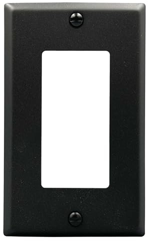 ENBRIGHTCO Decorator Light Switch,stainless steel wall plate cover,1 gang matte black rocker Receptacle Outlet Wall Plate, standard size (matte black, Rocker Switch Plate)