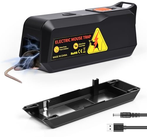 Elektronische Rattenfalle sofortige Beseitigung von Nagetier-Zapper mit haustiersicherem Auslöser Wiederverwendbar im Freien und im Haus Waschbar mit Wasser