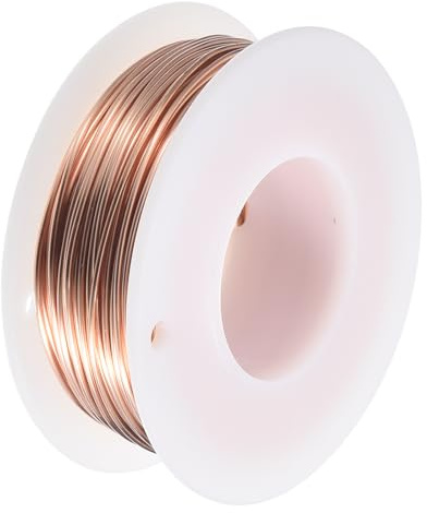 QUARKZMAN Fil De Cuivre Souple (20 Gauge, 65.6 FT), Fil De Cuivre Nu 99.9% naturel 0.8mm Fil Solide Pour DIY Artisanat Jardinage Décoration (20Meter)