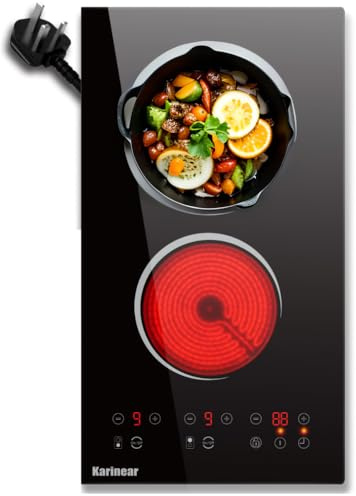 Karinear 2 Ring Ceramic Hob 30CM Plug in Ceramic Hob 13Amp