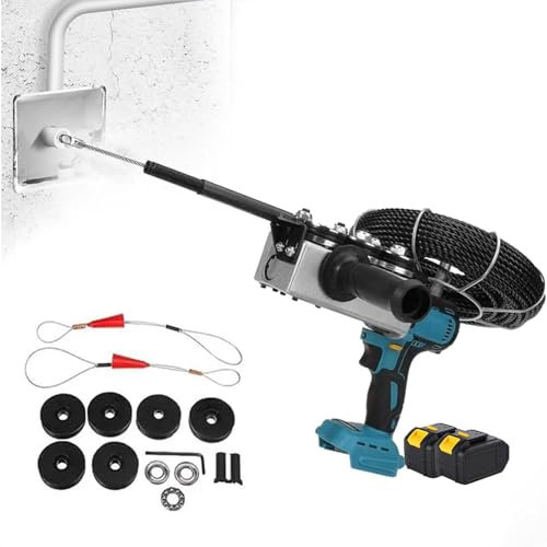 Cablaggio Parete Automatico,Filettatrice tubi nascosta cavi elettricista,filettatrice tubi nascosta con filo trazione Filettatrice automatica filo scuro Filettatrice per strumenti,1*battery