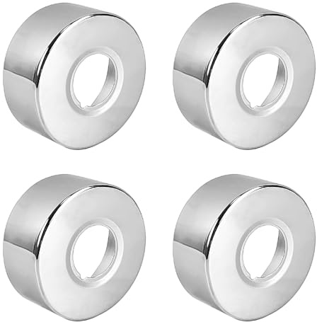 4 Stück Rohrabdeckung Edelstahl Abdeckung Abdeckrosetten Rosette Wasserhahn Dekorative Abdeckung für Duschhahn, Rosette für Bad Duscharmatur Wasserhähne Heizkörper (25mm)