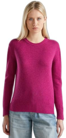 United Colors of Benetton Maglia G/C M/L 103ME1N23 Maglione, Viola, M Donna