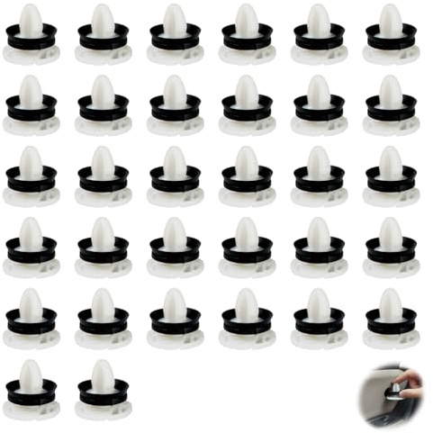 Clips de Fixation Attaches Garniture, 32 Pièces Universal Retenue Vehicle Clips Rivets en Plastique, Compatible avec 308 508, DS4 C4, OEM 7703077476, Pour Panneaux de Portes Auto