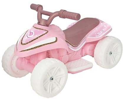 EVO 6V Kids Electric Ride‑On Dream Mini Quad Bike | Battery Powered 6 V Ride On with Footrests, Pedal Driven, Wide Wheels & Front Bumper | Suitable for Ages 2+ Years