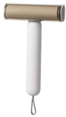 Homeponnew Brosse de toilettage 3 en 1 pour chiens et chats avec rouleau anti-peluches intégré Blanc 17 cm