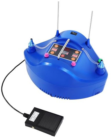 Ballongpump, elektrisk 1 200 W, elektrisk ballongfläkt, 500 l/min, luftballong, pump, elektrisk med sugkoppsfötter och bärväska, för födelsedagskalas, fest, bröllopsfester