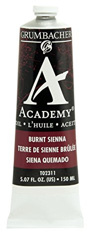 Grumbacher Academy Oil Paint, 150 ml/5.07 oz, Burnt Sienna