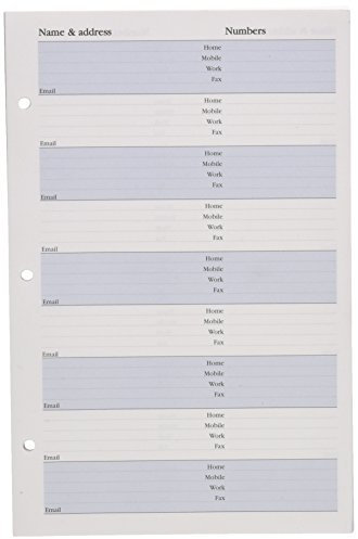 Collins 835R Ring Bound Address Book Refill white