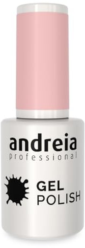 Andreia Vernis Gel Semi-Permanent pour Lampe UV/LED - Vernis à Ongles Couleur Intense Tenue 4 Semaines pour French Manucure - Couleur 200 Rose - Nuances de Clair - 10.5 ml