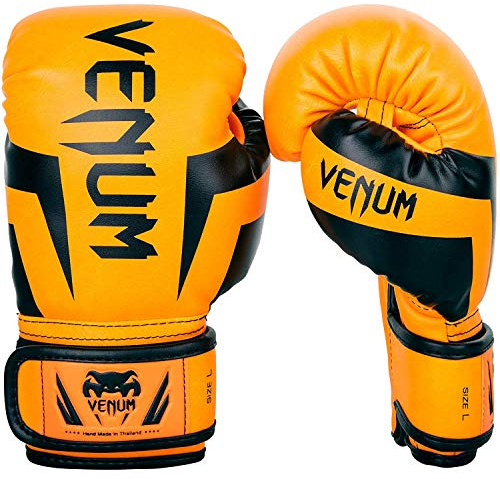 Venum Kids Elite Boxing Gloves - Neon Orange - Medium