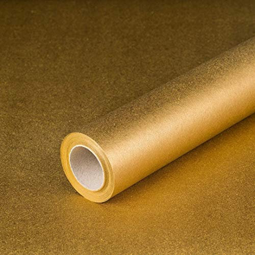 Geschenkpapier, Gold, Geburtstagspapier, Weihnachtspapier, 0,70 x 10 m