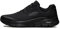 Skechers Herren Arch Fit Sneaker, Black Textile Synthetic Trim, 40 EU