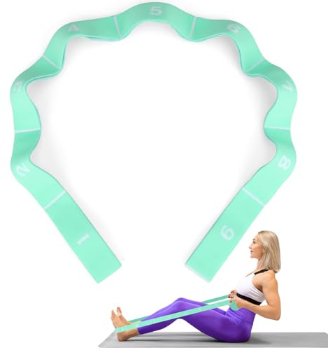 Elastico Fasce di Resistenza, Fitness Elastici e bande Yoga Stretching Band Ceinture Elastiche Cinghia Elastica (menta verde)