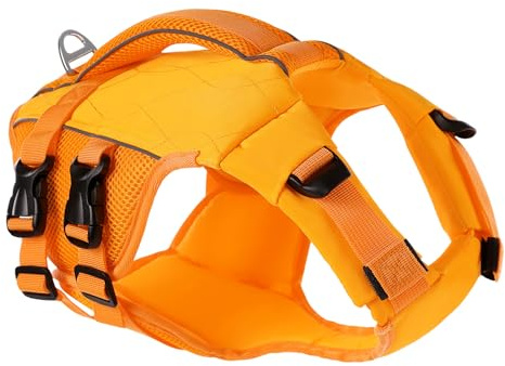 KONVINIT Chaleco Salvavidas para Perros,Chaleco Salvavidas Perro con Asa y Reflectante,Chaleco Flotador Perro para Nadar, Surf, Navegar,con Alta Flotabilidad Ajustable Seguridad
