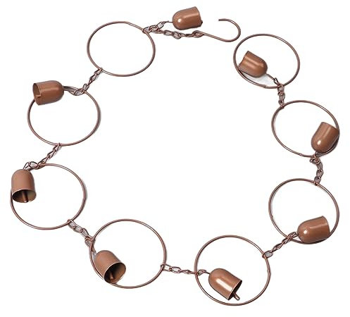 SYH&AQYE Hängende Regenketten, Hängende Regenkette aus Metall mit Schönem Klang, Dekorative Glockenförmige Regenkette Zur Dekoration auf Beiden Seiten von Balkonen, Parks, Innenhöfen