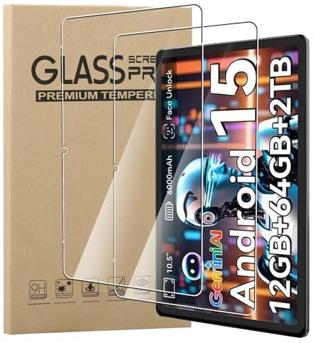 MEMELOKA Vetro Temperato per TABWEE Tablet 10.5 Pollici/TABWEE T80, 2 Pezzi Durezza 9H Antigraffio HD [Anti-Impronta][Senza Bolle] Pellicola Protettiva per TABWEE Tablet 10.5 Pollici/TABWEE T80